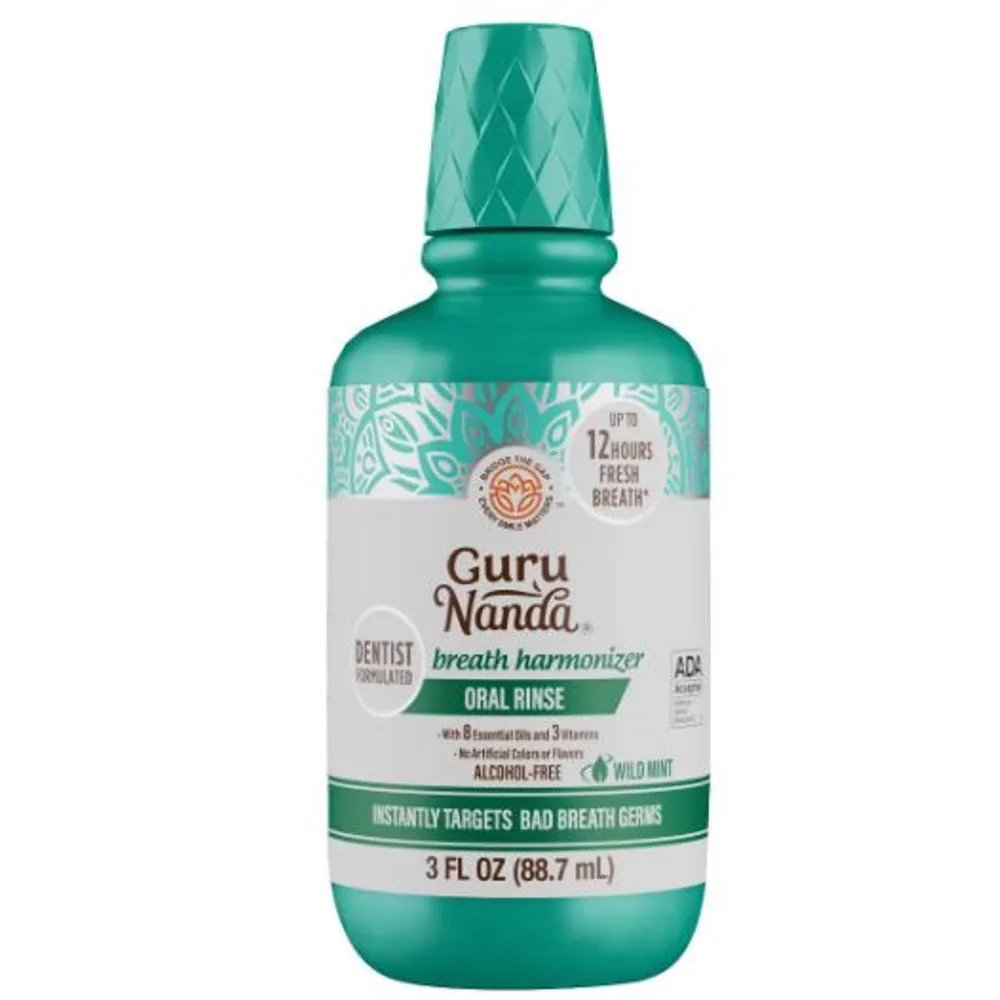 GuruNanda Oral Rinse Breath Harmonizer Mouthwash - Wild Mint