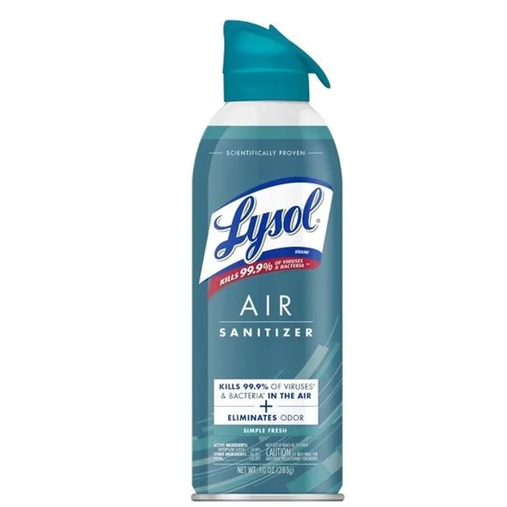 Lysol Air Sanitizer Spray, Air Sanitizer and Bacterial Odor Eliminating, Simple Fresh