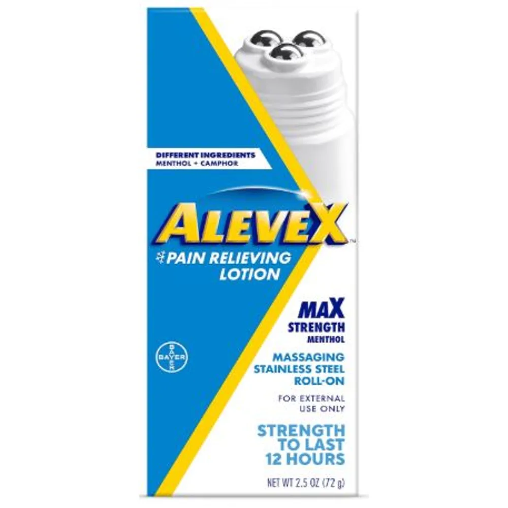 AleveX Topical Pain Relief Lotion with Rollerball Applicator