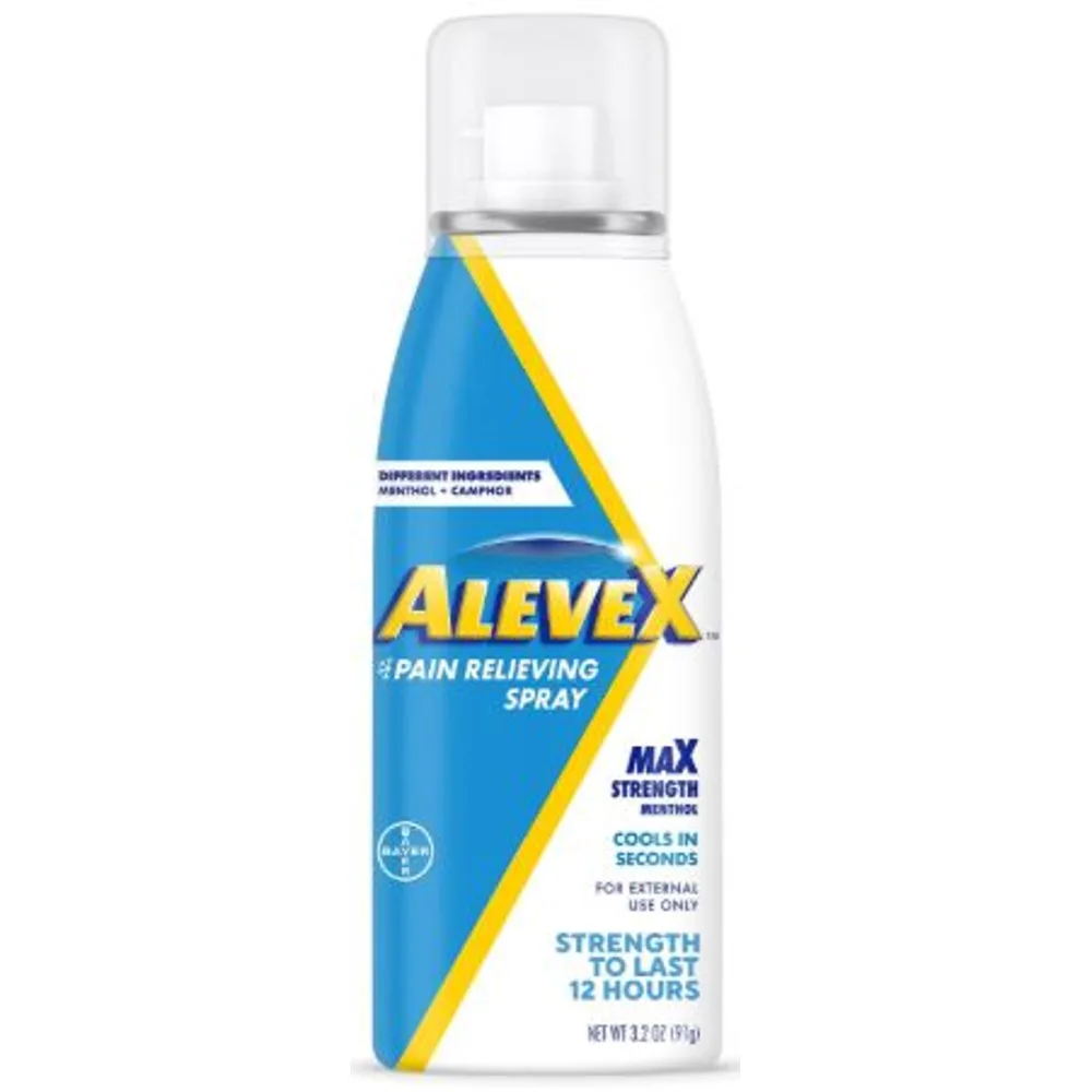AleveX Pain Relieving Spray, Fast Acting & Fast Drying for Targeted Pain Relief