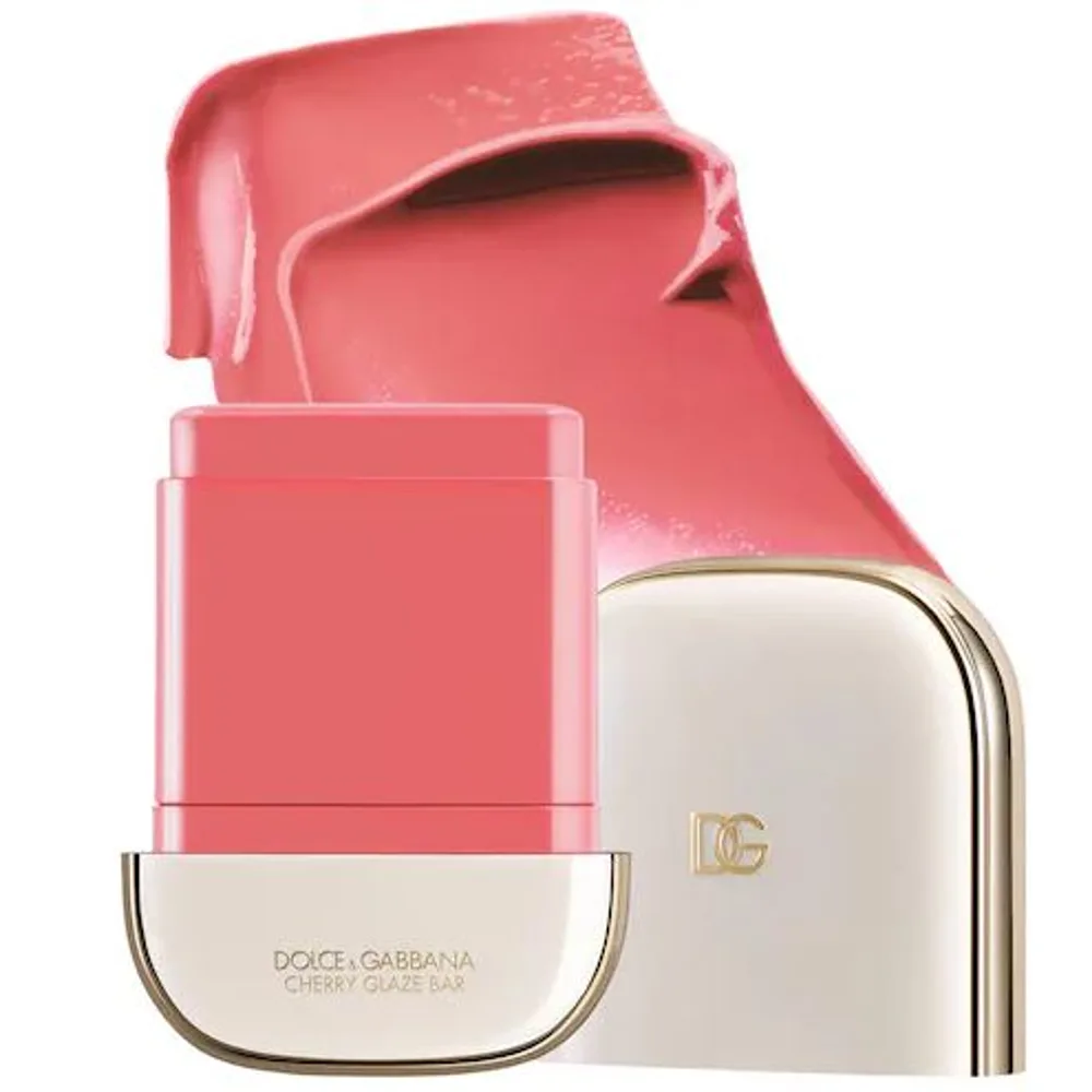 Dolce&Gabbana Cherry Glaze Bar 24H Lasting Glow & Waterproof Cream Blush Stick with Vegan Collagen