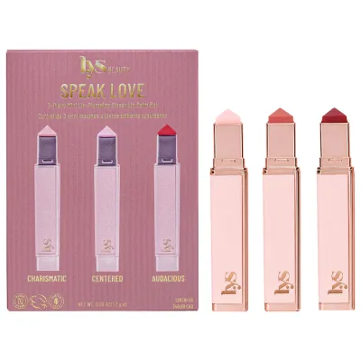 LYS Beauty Mini Speak Love 3-piece Lip-Plumping Glossy Lip Balm Set