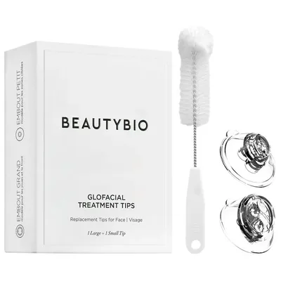 BeautyBio GLOfacial Antimicrobial Treatment Tips + Cleaning Brush Accessories