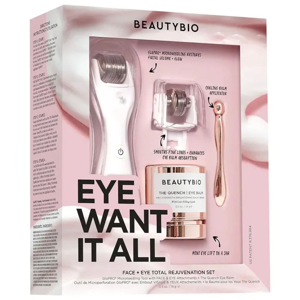BeautyBio Eye Want It All Face + Eye Microneedling Set