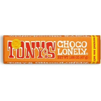 Tony's Chocolonely Milk Chocolate Bar with Caramel and Sea Salt