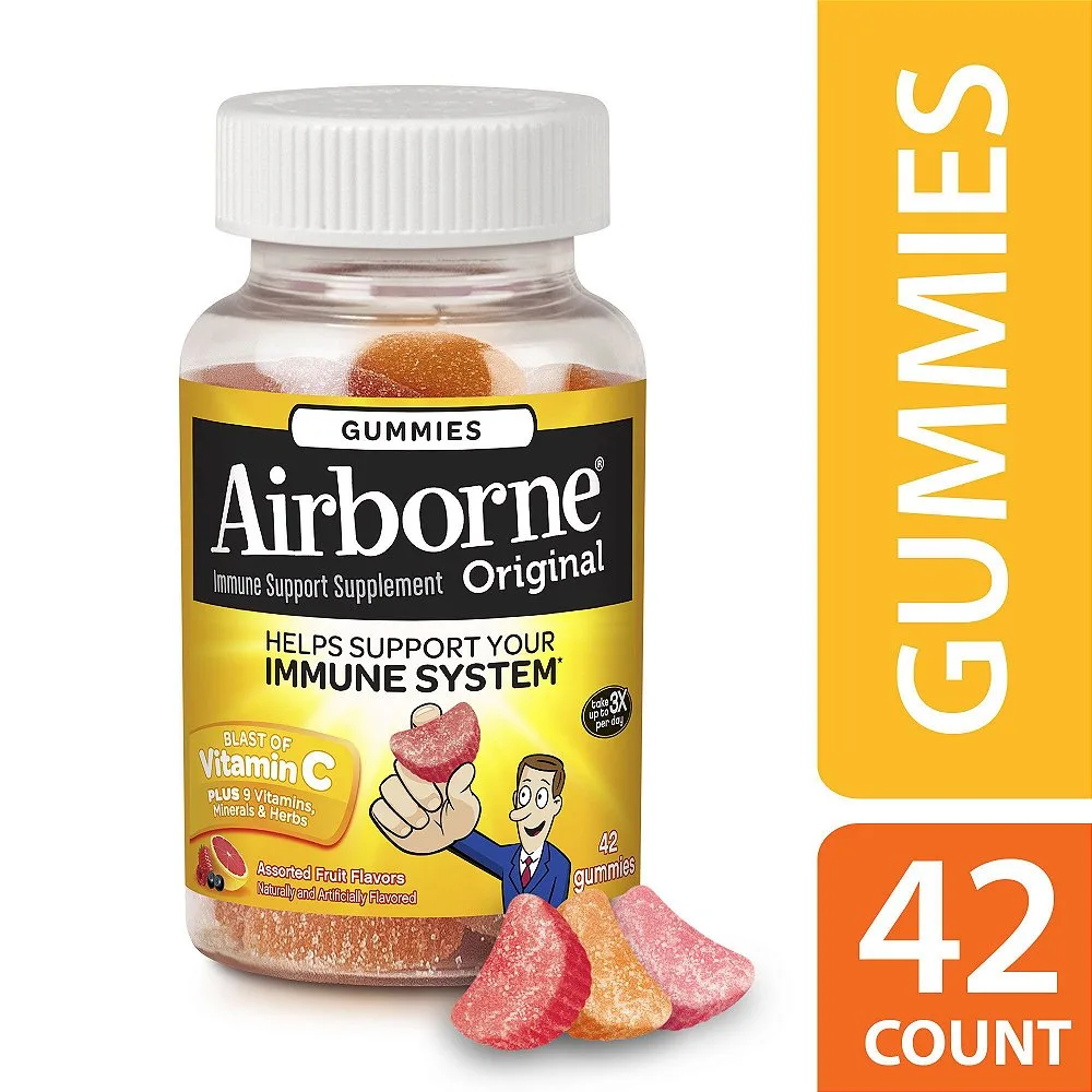 Airborne Immune Support Supplement Gummies Orange
